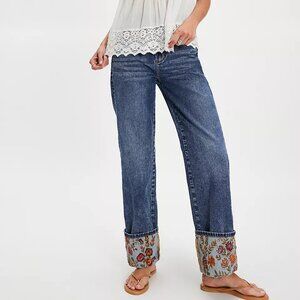 NEW DRIFTWOOD JEANS Charlee Cuffed Oshibana Jeans in denim for women 1225 8t4